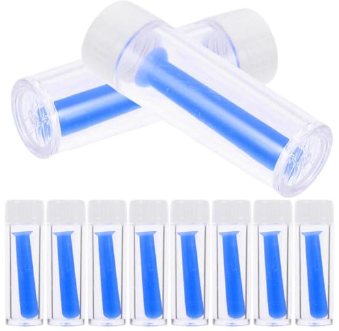 Removedor Azul de Contacto Lentes Piezas 10 de Silicona | Reutilizable, Compacto y Portátil, Extracción Segura y Cómoda, Juego para Uso Diario