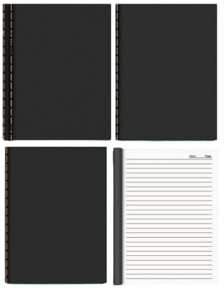 Kraftpapper sömnad förtjockning anteckningsbok horisontellt rutnät pubMed fel titelbok - svart kartong [B5/horisontell linje]