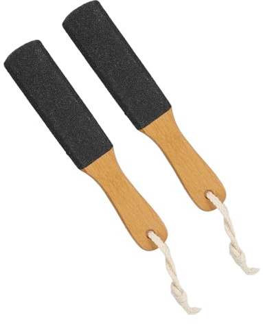 Pedicure Rasp Foot File, 2pcs Feet Grinder Remove Callus Dead Skin Foot File Pedicure Tool with Wooden Handle U Plane
