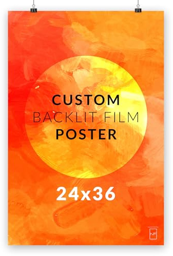 OCTO LIGHTS NexaFrame Custom Backlit Film Poster - 24” x 36 Wall Art Print, Posters for Room Decor, Teens, Boys, Girls, Dorms, and Bedrooms - Upload Your Image/Photo Customized Personalized Printing