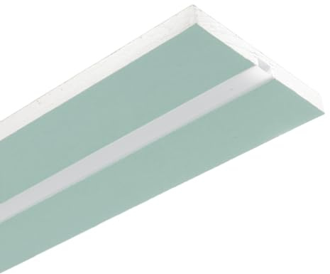 Eurekaled – 1pz Profilo Alluminio 2mt per strip LED - Integrato nel Cartongesso idrorepellente di spessore 12,5mm – Resistente all’umidità, adatto per bagno, zone umide - Incasso a scomparsa