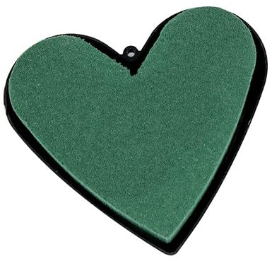 Oasis® Hobby Steckschaum Herz mit Schale, 12 x 13 x 3,5 cm, 1 Stück - Herzen aus Blumensteckschaum, Steckschaum, Nasssteckschaum, Steckmasse, Steckmoos - ideal zum Basteln und Gestalten von Gestecken