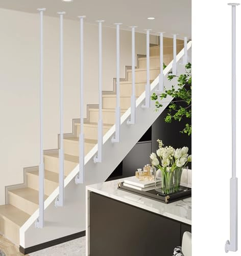 HDYZJQ Ringhiere per Scale Balaustre per Scale Bianche Fai da Te Personalizzate, Ringhiere per Scale Interne in Metallo per Loft, Hotel, Ville, Uffici, Colonne per Balaustre(H 171 CM)