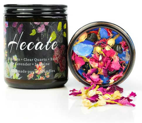 Hecate Scented Candle, Altar, Lavender Devotional Candle, Incense, Meditation, Rituals, Large Votive. (Hecate)
