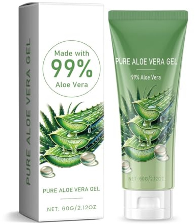 Aloe Vera Hautpflegegel - Beruhigt Die Haut, Spendet Intensive Feuchtigkeit, 2-in-1-Formel for Die Tagespflege Und Als Feuchtigkeitsspendende Nachtmaske, Geeignet for Alle Hauttypen(2pcs)
