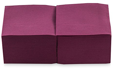 MORIGAMI Coktail Serviette 20x20, 2-lagig, 1/4-Falz, 100 Servietten, Spitze Bordeaux (SER22105736)