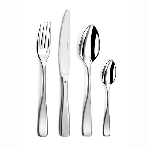 COUZON - Ménagère 24 couverts de table en coffret pour 6 personnes - Millenium - Acier inoxydable 18/10, Finition Satinée, Epaisseur 3.5 mm - Inox