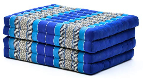 Leewadee Thai Faltmatratze 200 x 70 cm - Kapok Bodenmatte Futon Alternative für Schlafen Yoga Massage & Meditation