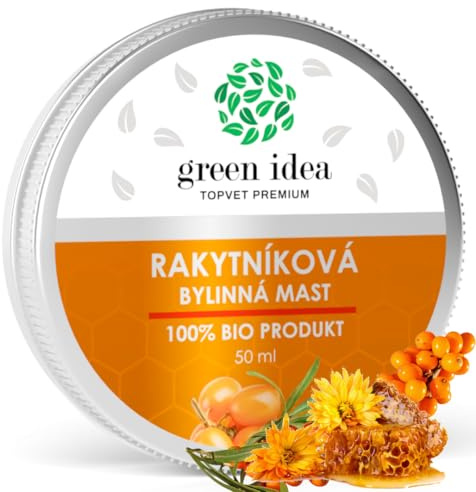 Green idea - Sanddornsalbe BIO - Sanddorn Creme mit Sanddornöl und Bienenwachs - trockene Haut - Wundheilung - Wund- und Heilsalbe -100% natürlich - 50 ml