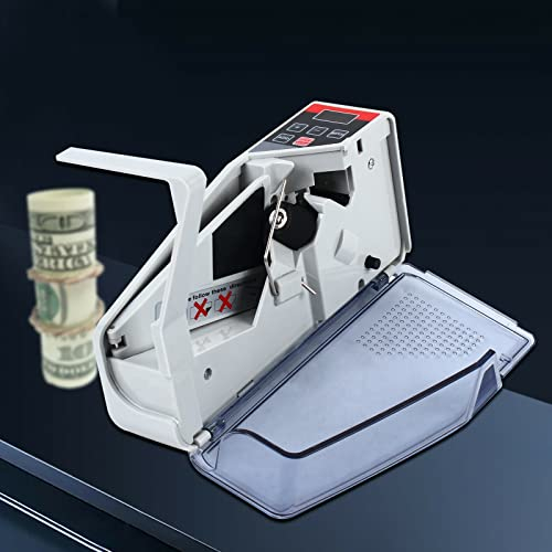 Banknotenzähler, Tragbarer Mini Geldzählmaschine mit LED Display Mobile Geldscheinzähler V40 600pc/min 999 max Scheinzähler Zählmaschine