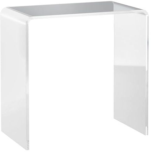 HOMCOM 21 Acryl-Couchtisch 0,5 dick, modern, klar | Rechteck-Design, für Wohnzimmer, kein Aufbau nötig