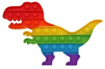 Ranzah Pop Fidget Toy Dinosaur Push Pop Bubble Sensory Toy For Kids And Adults Travel Popper Poppet Toy Squishy Toy For Gifts & Parties ADHD Stress & Anxiety Relief Toy Squeeze Toddler Toy (Dinosaur)
