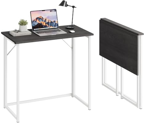 Dripex Schreibtisch Faltbar Tisch Computertisch Klappbar PC Tisch für Homeoffice Arbeitszimmer (Dunkel Oak-Montage)
