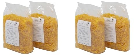 EPILWAX S.A.S - Wachs heiß Wiederverwendbar Honig (Packung mit 2)