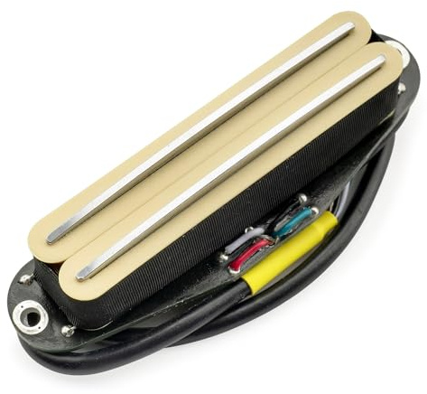 Musiclily Pro ST-DPHC Keramik Humbucker Single Coil Format 13,2K Creme | Rail Blade,Super Distortion,für Strat Style E-Gitarre
