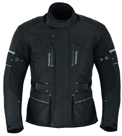 RAXUS GIACCA MOTO UOMO INVERNO IMPERMEABILE OMOLOGATA CE WOLF, Nero , 4X-Large