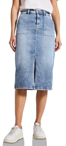 Street One Damen Jeansrock mit Schlitz