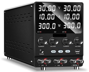 Fuente de alimentación de CC de doble canal, fuente de alimentación de banco conmutada de CC variable, regulada, 30 V, 10 A, 12 voltios, estabilizador de voltaje de laboratorio, 600 W, for laboratorio