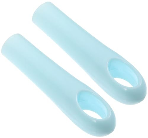 Veemoon Broom Handle Replacement Grip 2pcs Lake Blue 19mm Broom Pole Handle End Caps Plastic Mop Stick Replacement Suitable for Indoor Outdoor Cleaning Tools