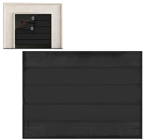 Magnetic Fireplace Blanket,Indoor Fire Place Draft Cover with Built-in 12 Strong Magnet | Save Energy Flame-Retardant Fire Place Accessories for Indoor Apartment Living Room House