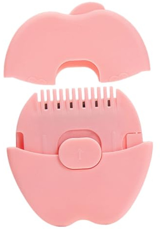 Anneome Kinderhaartrimmer und Babyhaarschneidekamm 2-in-1 Vielseitig Metall und Kunststoff Tragbares Apfelförmiges Design für Sicheres Haarschneiden und Pony Trimmen