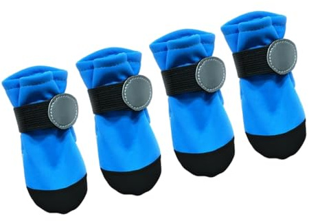 Hundeschuhe für Haustiere, reflektierend, wasserabweisend, rutschfeste Gummisohlen, Pfotenschutz für kleine Rassen, Outdoor-Ausrüstung, bequeme Hundeschuhe zum Wandern, 4 Stück