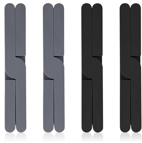 Funalix Silikon Topfuntersetzer Set, 4 Stück Pfannenschoner & Pfannenschutz - Hitzebeständige,rutschfeste & Klappbare Untersetzer für Heiße Töpfe,Pfannen & Kochgeschirr - Platzsparende Tischunterlage