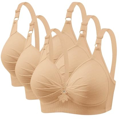 Cocila Confezione da 3 Reggiseni Sportivo da Donna Senza Ferretto, Sottile Estive Comfort Top Donna Taglie Forti Reggiseno Senza Ferretti Schiena Scoperta Tezenis Morbido di Base