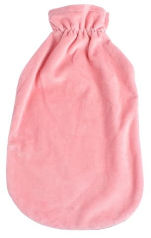 PACKOVE Housse pour Bouillotte en Flanellette Rose, Isolante, Compatible Bouillotte 2000ml, pour Garder Mains Chaud en Hiver