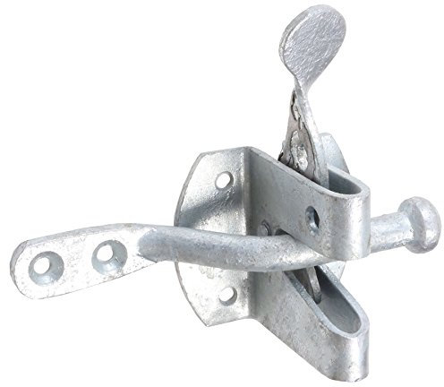 Galvanised Auto Gate Latch/Catch - Heavy Duty Self-Locking Garden/Outdoor Lock