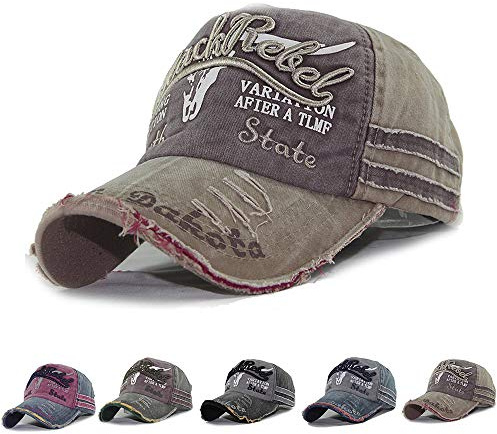 CheChury Cappello Uomo Cappellino Estivo Ricamato Unisex Baseball Tappo Cotone Moto Tappo Bordo Hip-Hop del Berretto da Baseball Regolabile Cappello