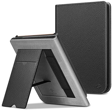 Fintie Hülle für Pocketbook Touch HD 3 / Touch Lux 5/4 / Basic Lux 4/3/2 und Pocketbook Color E-Reader - Kickstand Hülle mit Kartenfach, Handschlaufe und Auto Wake/Sleep, Schwarz