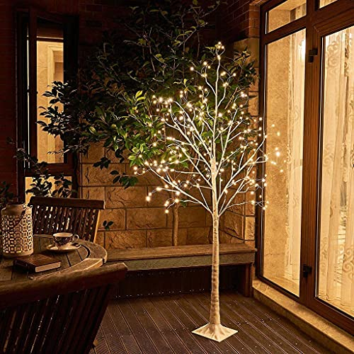 DELICHTER LED decorazione dell'albero, luci dell'albero di betulla con elettricità 9 modalità, decorazione di Pasqua per la casa, stanza, festa, interno ed esterno