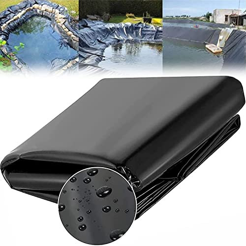 Bâche d'étang de haute qualité en HDPE 0,2 mm pour Résistante aux UV et aux intempéries Parfaite pour un étang de jardin, un étang de baignade, un cours de ruisseau, une piscine naturelle,6x15m