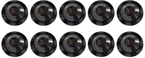 YnGia Lot de 10 feux de position latéraux 12 V ronds 3 LED pour remorque camion feu de dégagement 3/4 Bullet fumée lentille voyants pour voiture bus van camion (rouge)