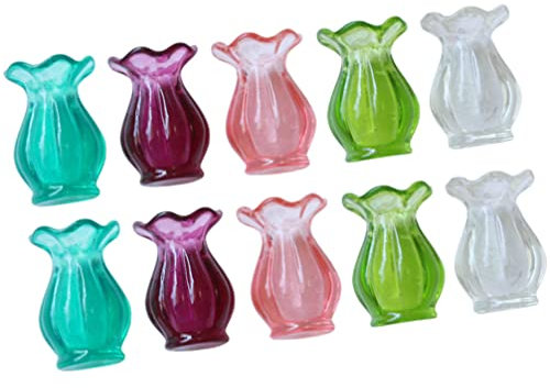 Operitacx 10 Piezas Mini florero Modelo de jarrón de encimera Decoraciones de Navidad Modelos artesanías de Resina Modelo de jarrón en Miniatura Mini jarrón de artesanía Escritorio Decorar