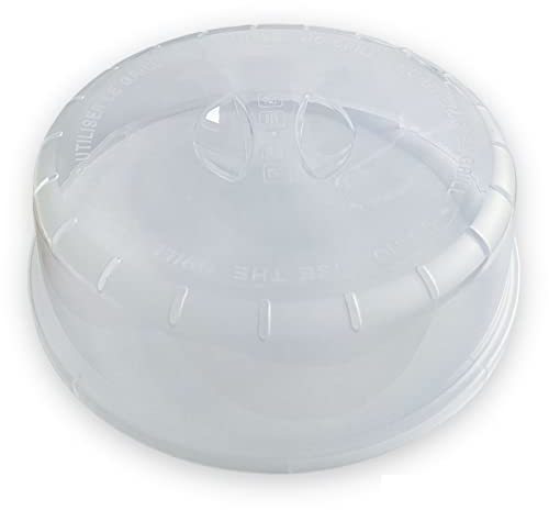 all-around24 Mikrowellen Abdeckung - Abdeckhaube, Mikrowellenhaube, Mikrowellendeckel Transparent Deckel Teller Haube (Ø 24, Transparent)