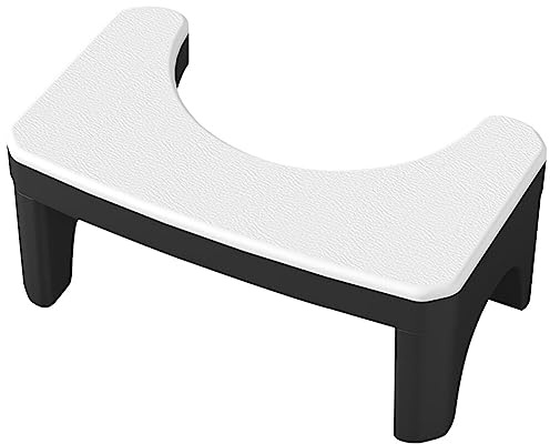 Sewroro Toiletten Fußhocker Toilettenhocker Tritthocker Badezimmer Plastikhocker Sitzhocker für Gesunde Darmflora gegen Blähungen Reizdarm Blähbauch Weiß