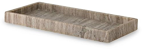 Bloomingville Majsa bricka av marmor i färgen brun, diskmaskinssäker, 38 x 18 cm, 82058056