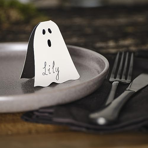 Ginger Ray Halloween-Geister-Papier-Tischkarten, Party-Tischdekoration, 6 Stück