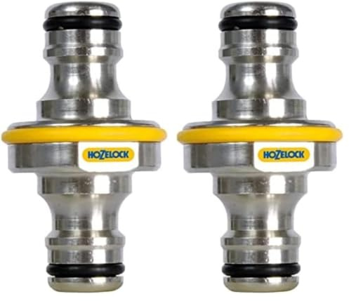 HOZELOCK - Double Male Hose Connector Pro : Ideal for Extending The Length of Your Hose, Robust, Universal Coupling (All Diameters) [2044P0000] (Pack of 2)