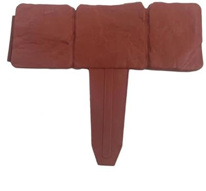 Plastic Garden Edging Stone,Lawn Edging Plastic Flexible Stone Look Flower Bed Edging Fence Decorative (brown)