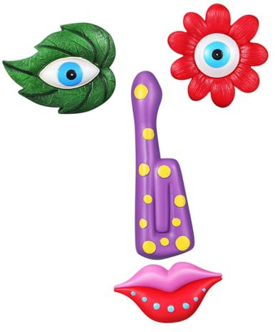 Mipcase Décoration Murale Visage D’Arbre Extérieure Multicolore en Résine Résistante Aux Intempéries pour Jardin Et Arbres, Ensemble De Sculptures Visages D’Arbres Uniques pour Décoration Extérieure