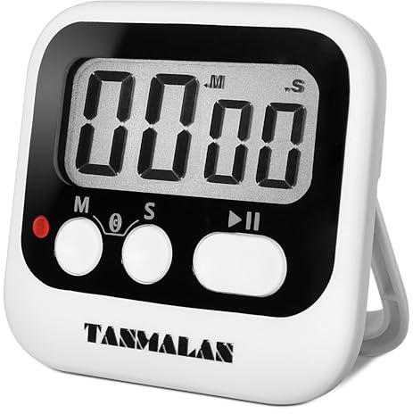 Easy to USE, Digital Kitchen Timer, Magnetic Timer,Tanmalan(Black,1 Pack)