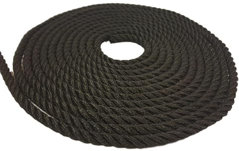 14mm Black Yacht Rope - Softline Polypropylene - Polysoft - Available By The Metre - Floating Mooring Rope