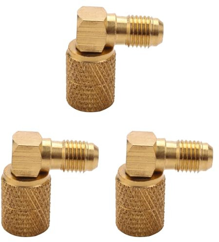 Begchy 3X M1 / 4 SAE-F 5/16 Adaptador de Conector de RefrigeracióN Adaptador para Manguera de Medidores R410A