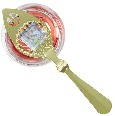 Assenzio In Acciaio Inossidabile - Elegante Cucchiaio Da Spaccatura In Legno, Accessorio Per Sbarre Classiche | Assenzio Assenzio Spoon, Strumento Di Servizio In Acciaio Durevole Per Cocktail,