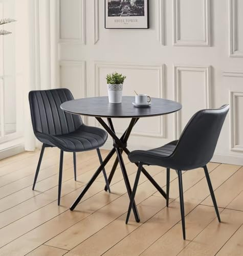 Hallowood Furniture Cullompton Small Dining Table and 2 Chairs 2-Seater Set