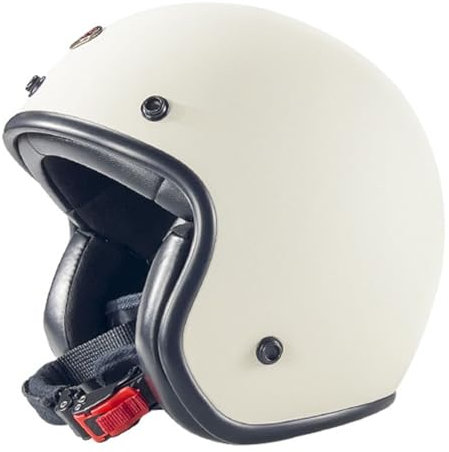 Casco Da Moto Jet Stile Vintage Aperto Casco Con Tesa Rimovibile Mezzo Casco Da Motociclista Per Uomini E Donne Omologato ECEDOT Caschi Cromwell 3/4 Casco A Scodella 3,L:59-60CM