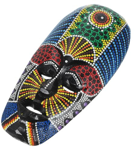 PRETYZOOM Máscara Tribal Decorativa de Madera Máscara Artesanal Africana para Pared Aleatorio para Decoración de Hogar y